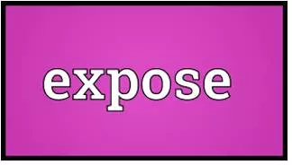 Expose  - To tell the true facts about a person or a situation, and show them/it to be dishonest, illegal, etc.