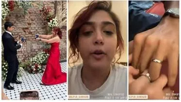 Ira khan shares inside pics from engagement with nupur shikhare  shows off their rings in video