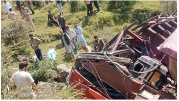 Bus carrying sabarimala pilgrims from ap overturns  over 40 injured