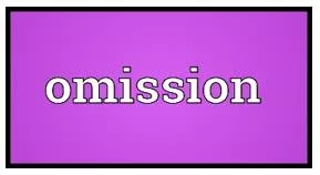 Omission meaning