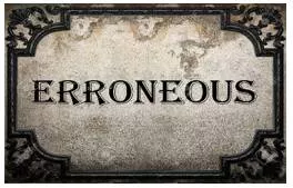 Erroneous meaning