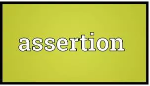 Assertion meaning