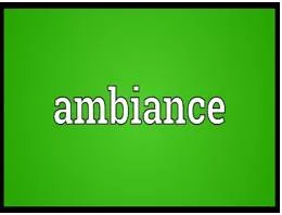 Ambience  - The character and atmosphere of a place.