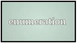 Enumeration meaning