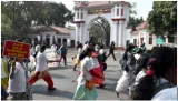 Separate protests by contractual employees  tribal bodies rock ranchi