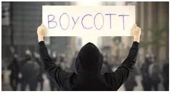 Boycott - Withdraw from commercial or social relations with (a country, organization, or person) as a punishment or protest