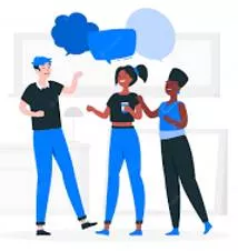 Interact - Act in such a way as to have an effect on each other.