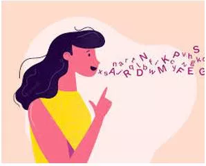 Articulating - Pronounce (something) clearly and distinctly.
