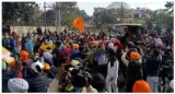 Nearly 2 dozen chandigarh cops hurt in clash with protesters demanding release of sikh prisoners
