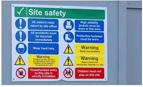 Signage - Signs collectively, especially commercial or public display signs.