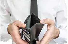 Strapped - Short of money.