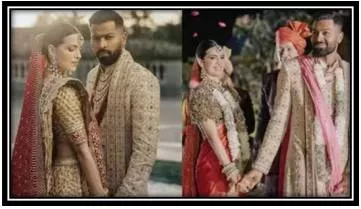 Hardik pandya and natasa stankovic look stunning in first pictures from royal hindu wedding in udaipur