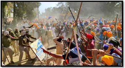 Pro khalistan leader amritpal singh’s supporters attack police in punjab’s ajnala