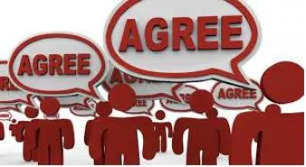 Consensus - Agreement among a group of people.