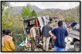 One dead  40 injured as tourist bus with du students overturns in himachal  driver held