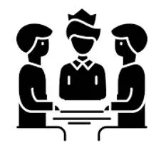 Arbitration - A person who settles a dispute or has ultimate authority in a matter.