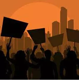 Protest - A statement or action expressing disapproval of or objection to something.