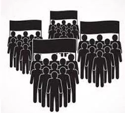 Faction - A small organized dissenting group within a larger one, especially in politics.