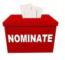 Nominate - Propose or formally enter as a candidate for election or for an honour or award.