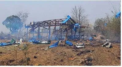 100 feared killed in junta strikes on myanmar village