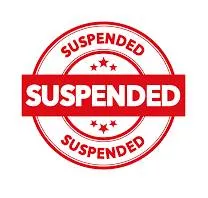 Suspended - Imposed by a judge or court but not enforced as long as no further offence is committed within a specified period.