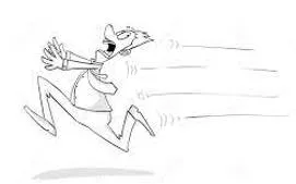 Bolted - Run away suddenly, typically from fear.