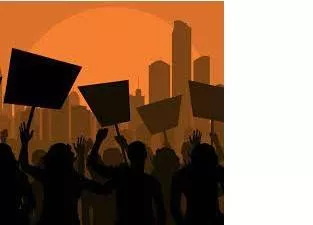 Protest - A statement or action expressing disapproval of or objection to something.