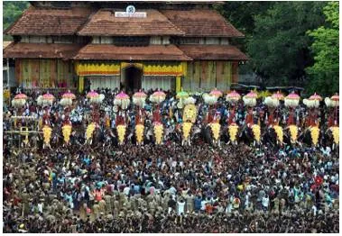 Thrissur pooram celebrated with splendour