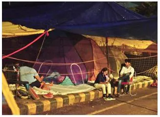 Rain fails to dampen spirits of the wrestlers at jantar mantar