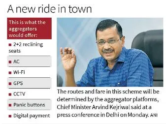 Kejriwal announces scheme allowing private aggregators to run premium buses in city