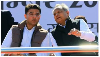Ashok gehlot’s leader is not sonia gandhi  but vasundhara raje  says sachin pilot in fresh dig