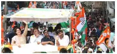 Congress in karnataka surges ahead of bjp  crosses halfway mark in early trends