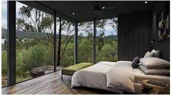 Accommodation - A room, group of rooms, or building in which someone may live or stay.
