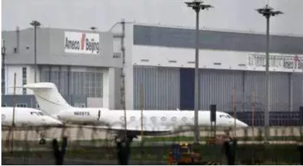 Elon musk's private jet has landed in beijing
