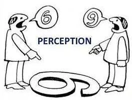 Perception - The ability to see, hear, or become aware of something through the senses.