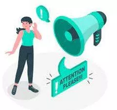 Attention - Notice taken of someone or something