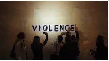 Violence - Behaviour involving physical force intended to hurt, damage, or kill someone or something.