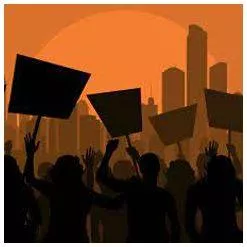 Protest - A statement or action expressing disapproval of or objection to something.
