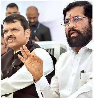 To control damage  2nd advertisement features shinde  bal thackeray  fadnavis