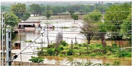 Flood like situation in five districts of rajasthan  cm gehlot makes aerial survey
