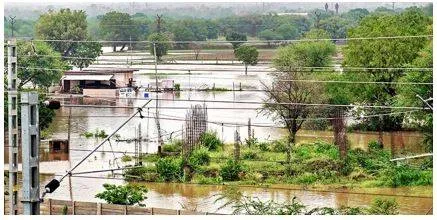 Flood like situation in five districts of rajasthan  cm gehlot makes aerial survey