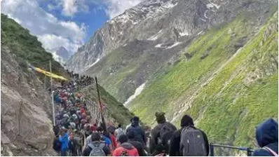 Jammu and kashmir  over 67 000 devotees visit amarnath cave shrine in first 5 days of pilgrimage