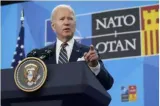Nato summit  joe biden hits out at 'craven' putin