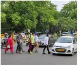 For some pedestrians  signal free mathura road brings no joy