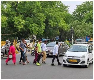 For some pedestrians  signal free mathura road brings no joy