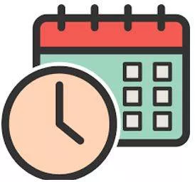 Scheduled - Included in or planned according to a schedule.
