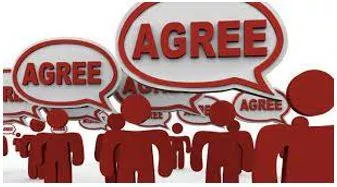 Consensus - Agreement among a group of people.
