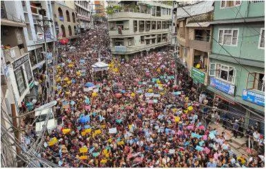 Mizoram chief minister joins solidarity march in aizawl for kuki zo people