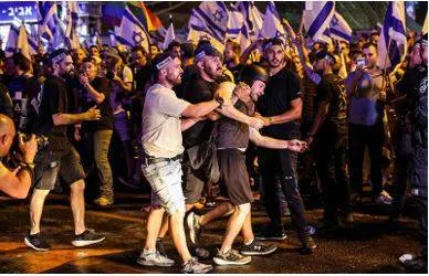 Protests roil israel over new law  doctors keep off work