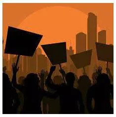 Protest - A statement or action expressing disapproval of or objection to something.